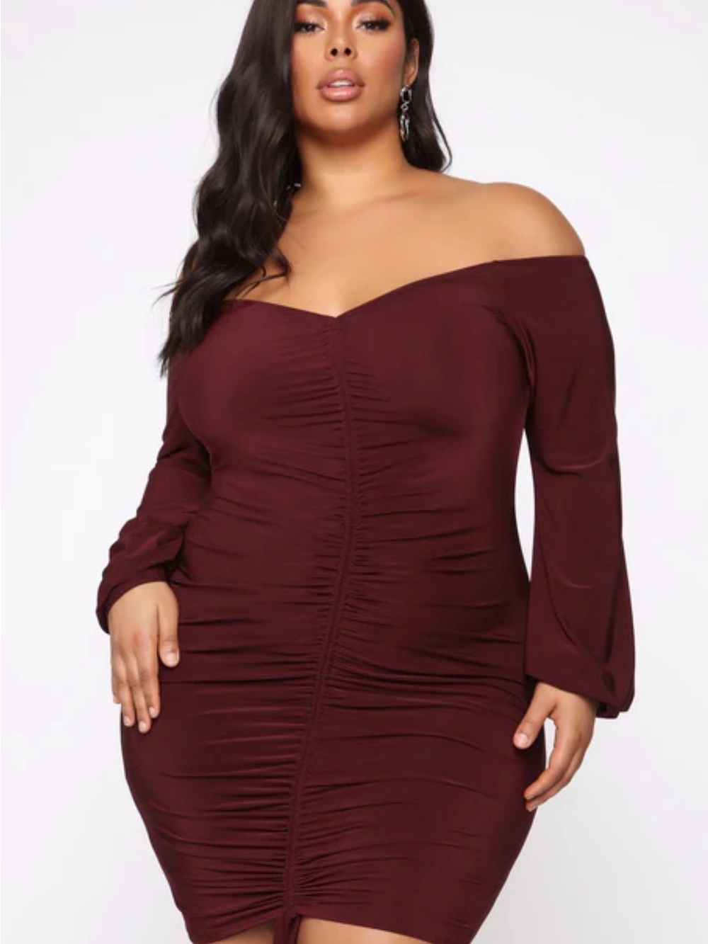 Fashion Nova Wine Fit Your Needs Mini Dress XL - Picture 3 of 5